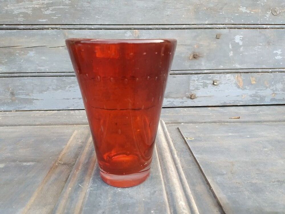 Vase Verre &agrave; Bulles Vintage Murano Fratelli Toso Glass Décoration