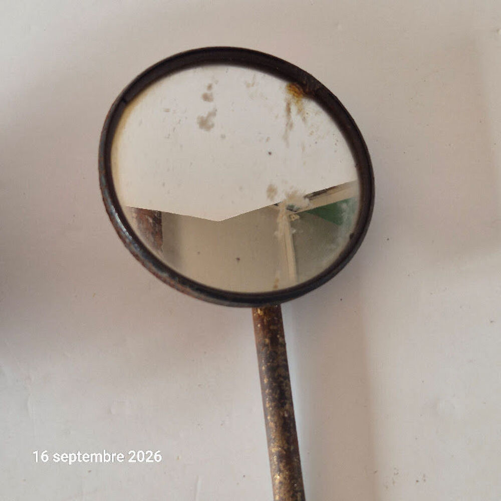 Optique de phare rond ancien de marque Cibi&eacute;, et un r&eacute;trovis 