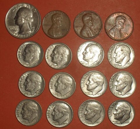 Lot de 16 Pi�ces de Monnaies USA. 20 Montreuil (93)