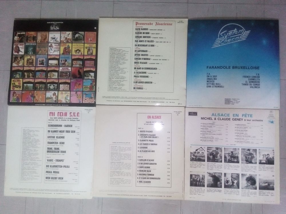 Lot 12 disques vinyles 33 tours f&ecirc;te folklore carnaval faran CD et vinyles