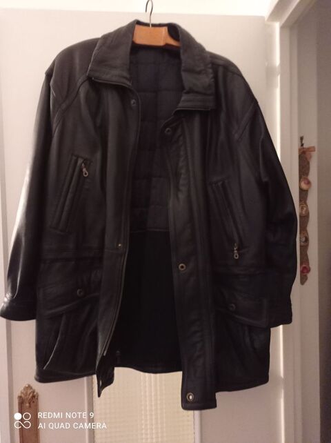 veste homme en cuir noir neuve jamais portée Paris 20 (75)