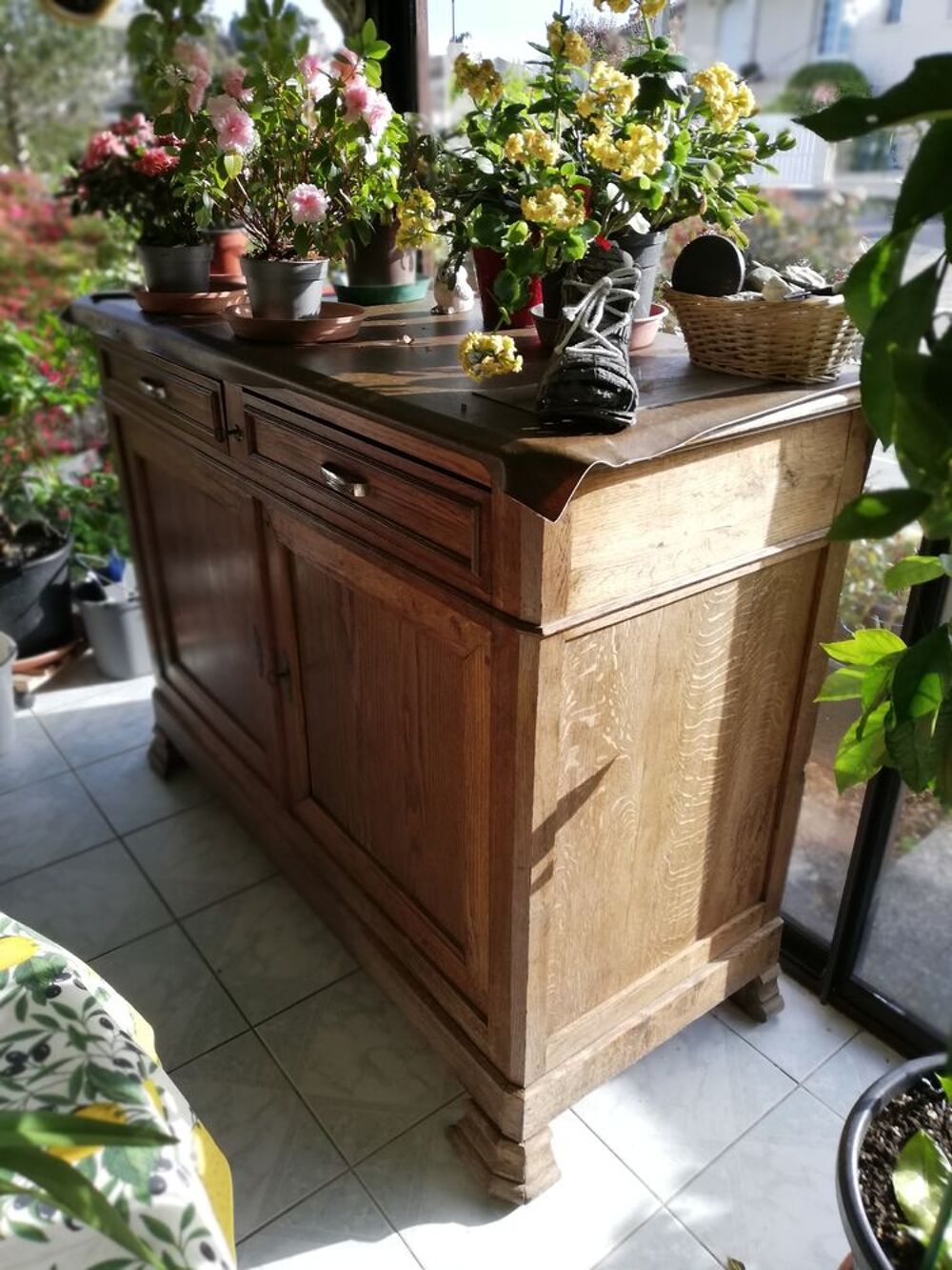 Meuble en bois de ch&ecirc;ne ancien 145x60x115 Meubles