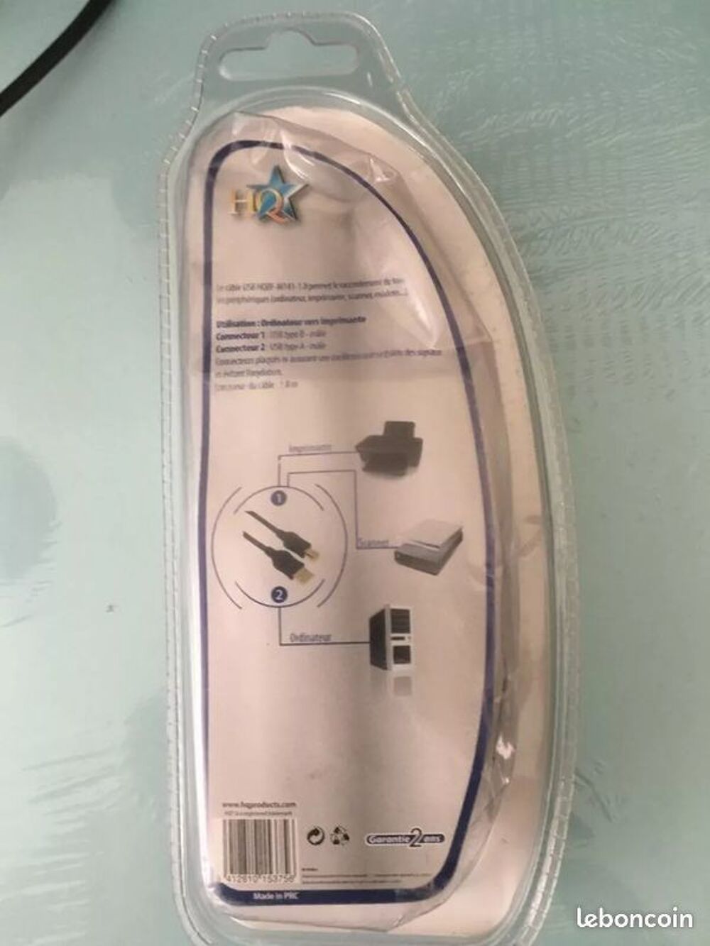 C&acirc;ble USB M&acirc;le/M&acirc;le 2.0 Haute Qualit&eacute; Matériel informatique