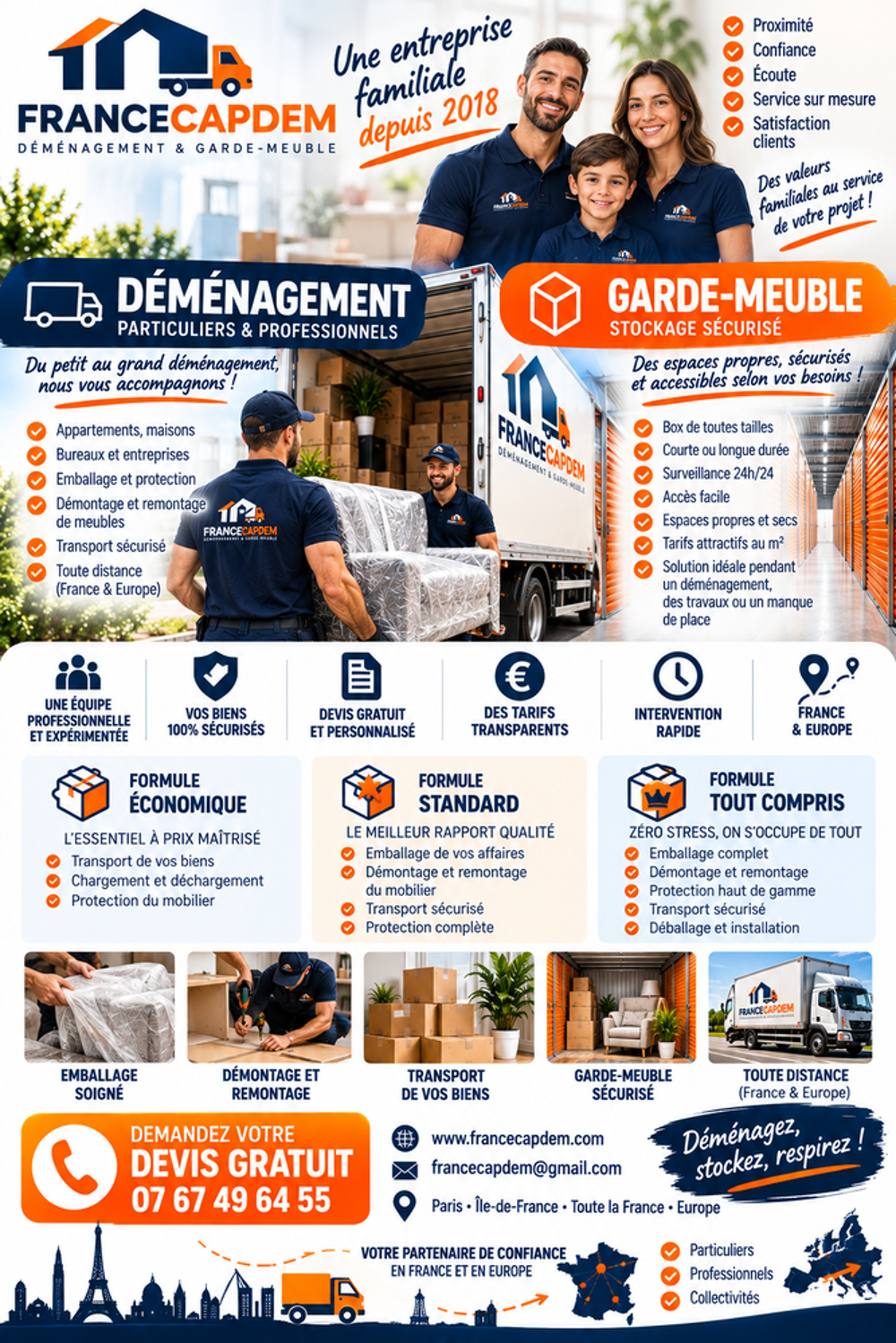    DÉMÉNAGEMENT & GARDE-MEUBLE 