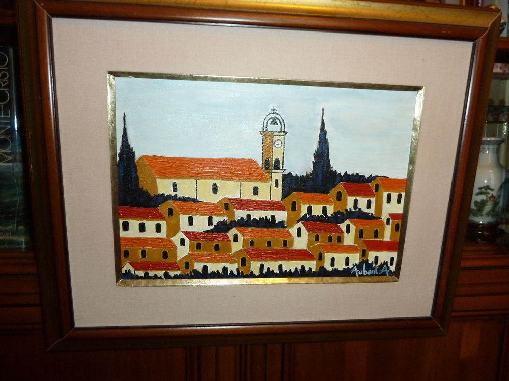 TABLEAU HUILE SUR TOILE "ANDRE AUBERT" DU LUBERON Décoration