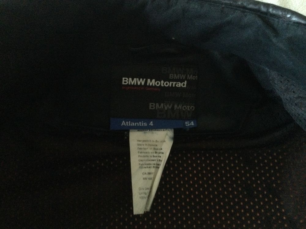 blouson de moto en cuir noir atlantis de chez BMW taille 54 Vêtements