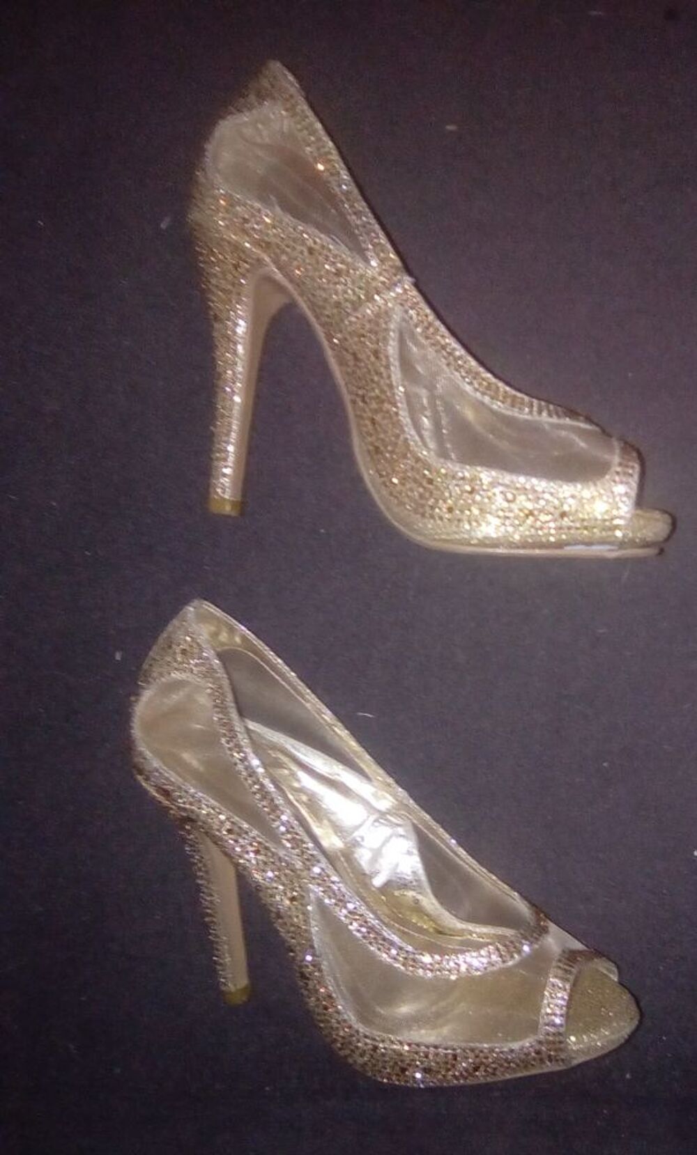 escarpins paillettes jaune - taille 36 Chaussures