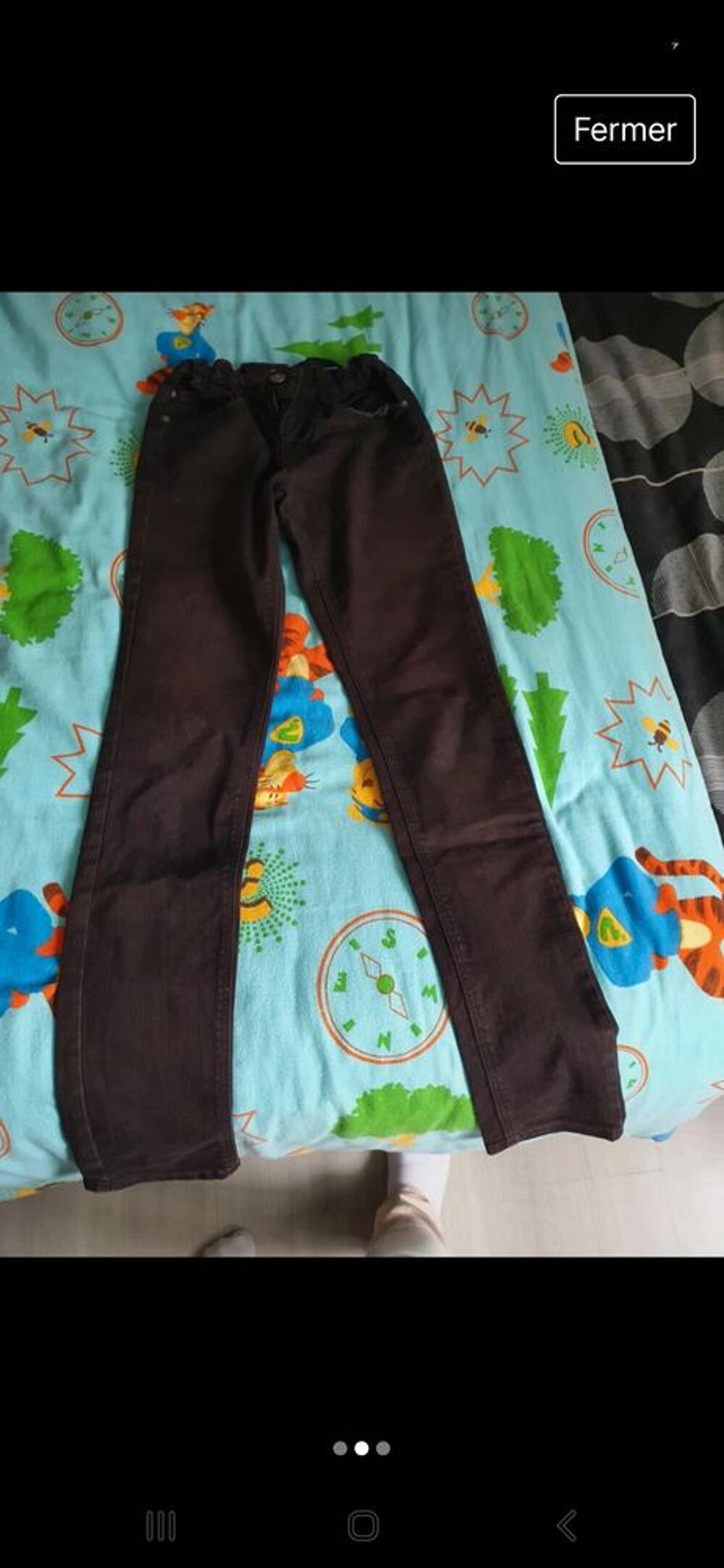 Jean noir skinny feat Vêtements enfants