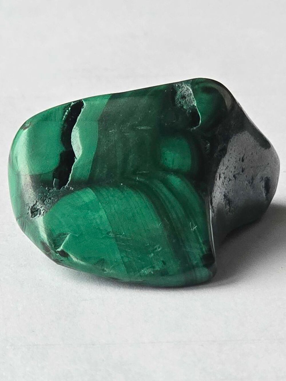 Pierre Malachite Naturelle Polie 53g Katanga RDC-Min&eacute;ral de Collection 