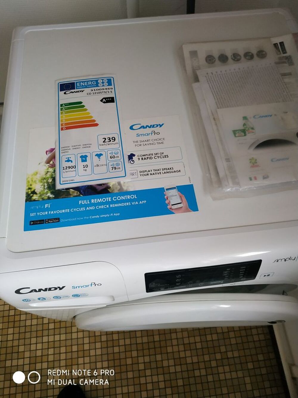 lave linge Candy A+++ Electroménager