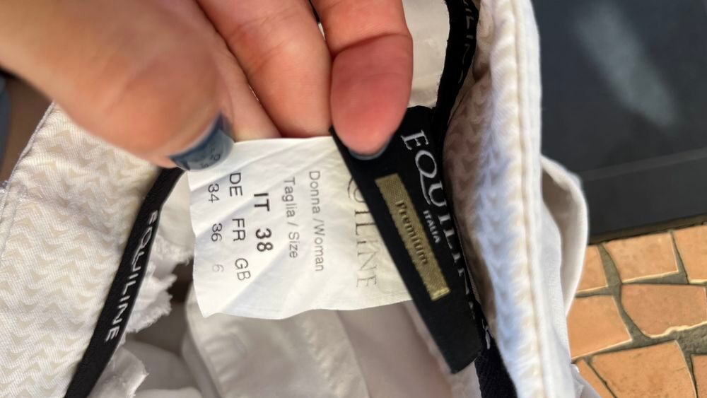 Pantalon d'&eacute;quitation blanc Equiline Sports