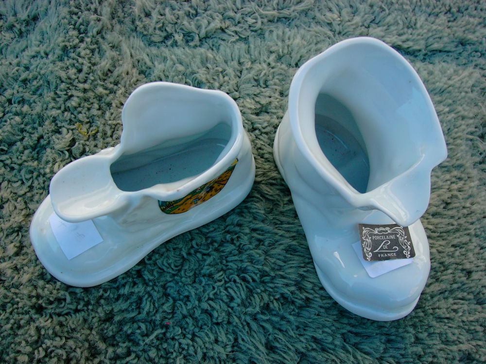 2 Souliers en porcelaine Décoration