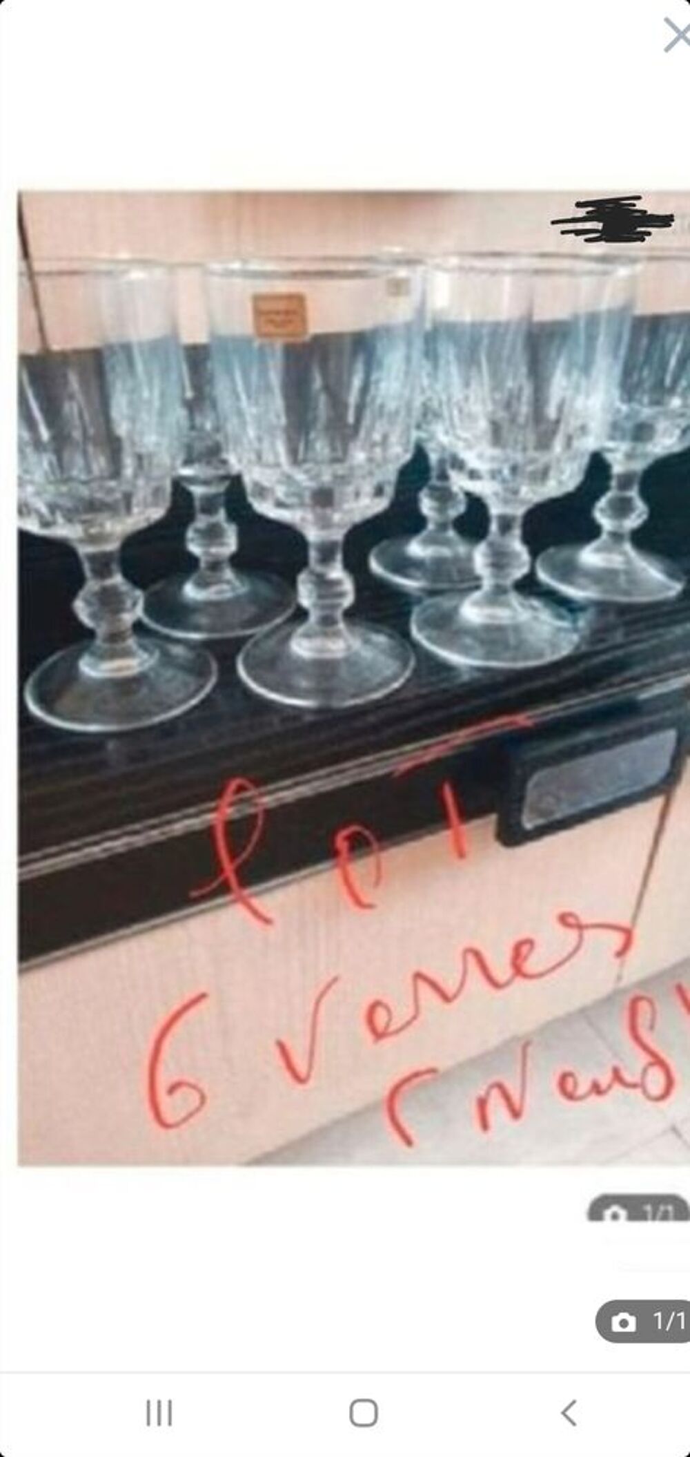 lot 10 verres &agrave; pieds luminarc ( neuf) Cuisine