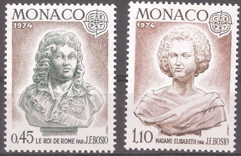 Timbres EUROPE-FRANCE-MONACO 1974 YT 957-958 Neufs 1 Paris 1 (75)
