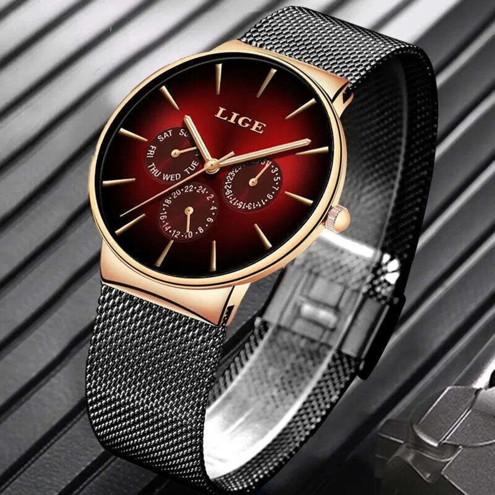 Montre Homme LIGE mouvement &agrave; quart Neuf Bijoux et montres