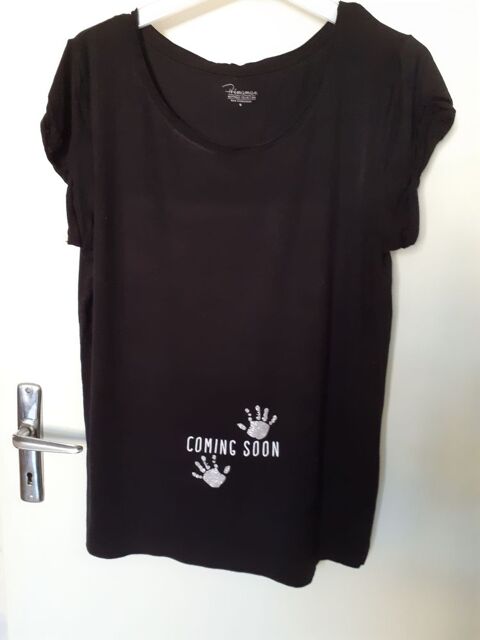 Tee-shirt de grossesse noir Prémaman taille M 5 Grisolles (82)