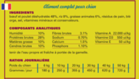   Aliment chien Activity Crok 28/10 20 kg à  30 € 