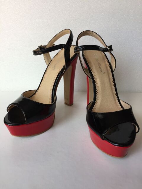 chaussures  Femme Noir et Rouge pointure 37 10 Joué-lès-Tours (37)