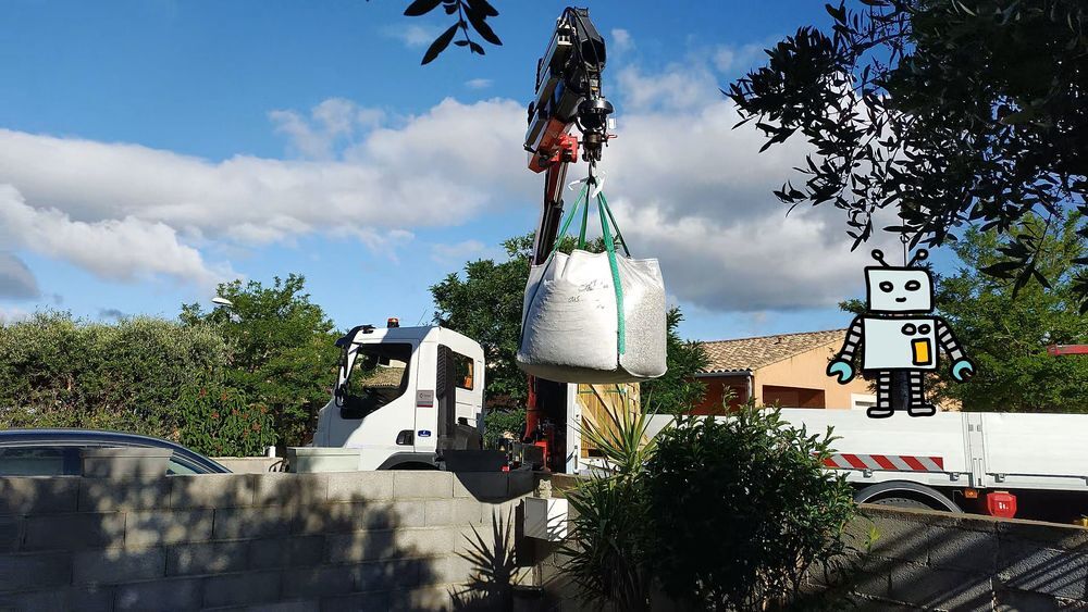 Sac &agrave; Gravats : Big Bag XXL de Chantier &plusmn; 750 Kg Jardin
