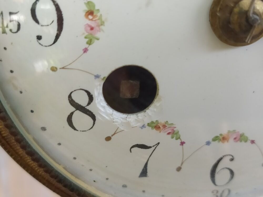 Pendule Portique Style Louis XVI Marbre Bronze (Pour Pi&egrave;ce)
