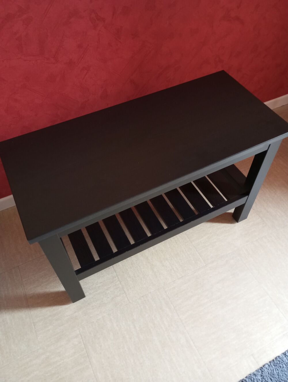 Meuble bas bois noir pour salon ou grande entr&eacute;e Meubles