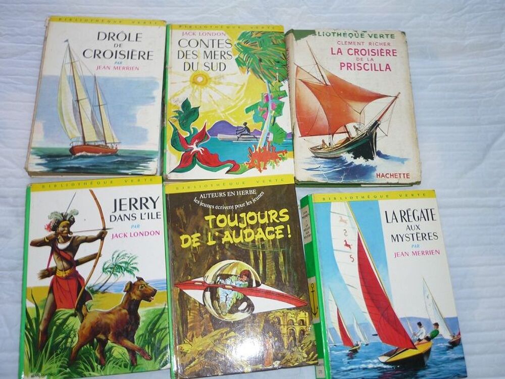 6 LIVRES SERIE "LA BIBLIOTHEQUE VERTE" Livres et BD