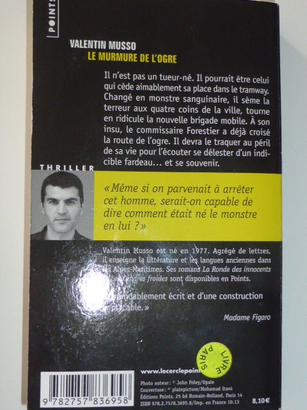 Le murmure de l'ogre Valentin Musso Livres et BD