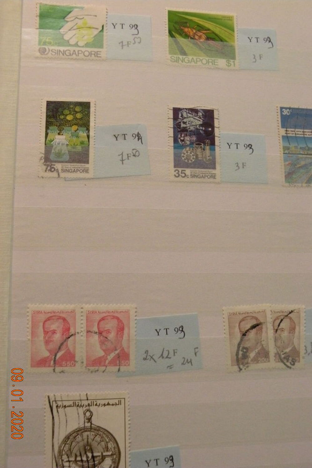 130 timbres Asie-Oc&eacute;anie 