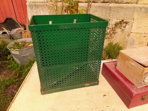Ancienne Poubelle de Ville Corbeille � Papier Vintage 90 Loches (37)