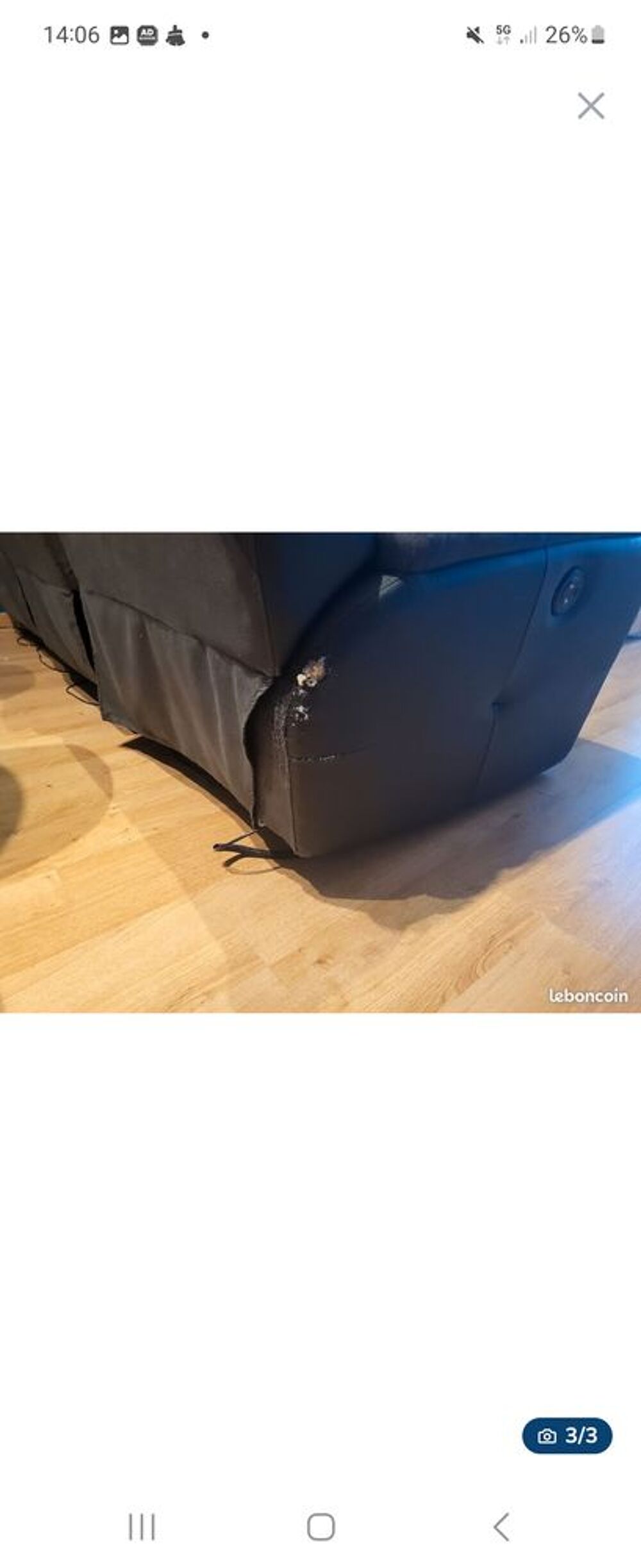 Canap&eacute; &eacute;lectrique en cuir Meubles
