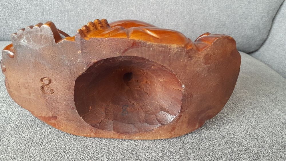GRAND BOUDDHA OUVRANT en BOIS LAQUE Décoration