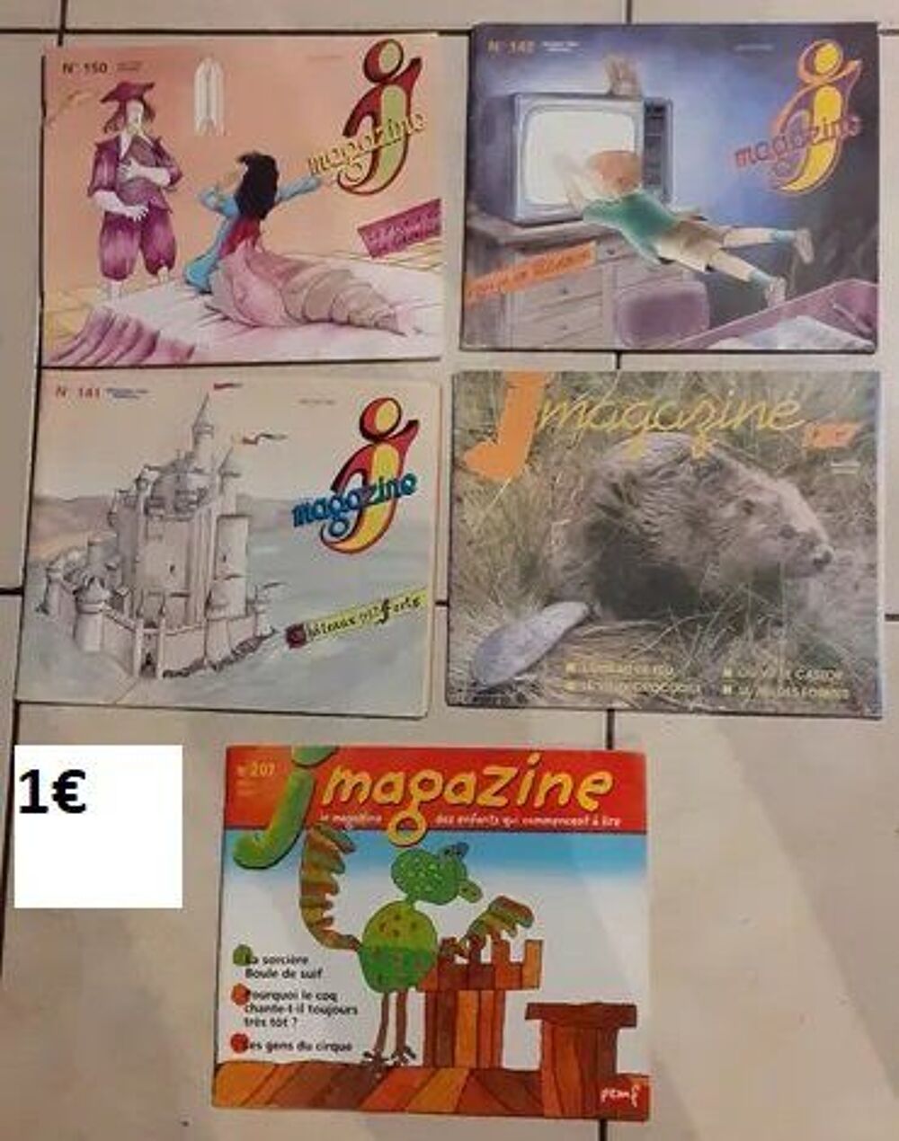 5 magazines enfant 1€ au choix
pas d'envoi Livres et BD