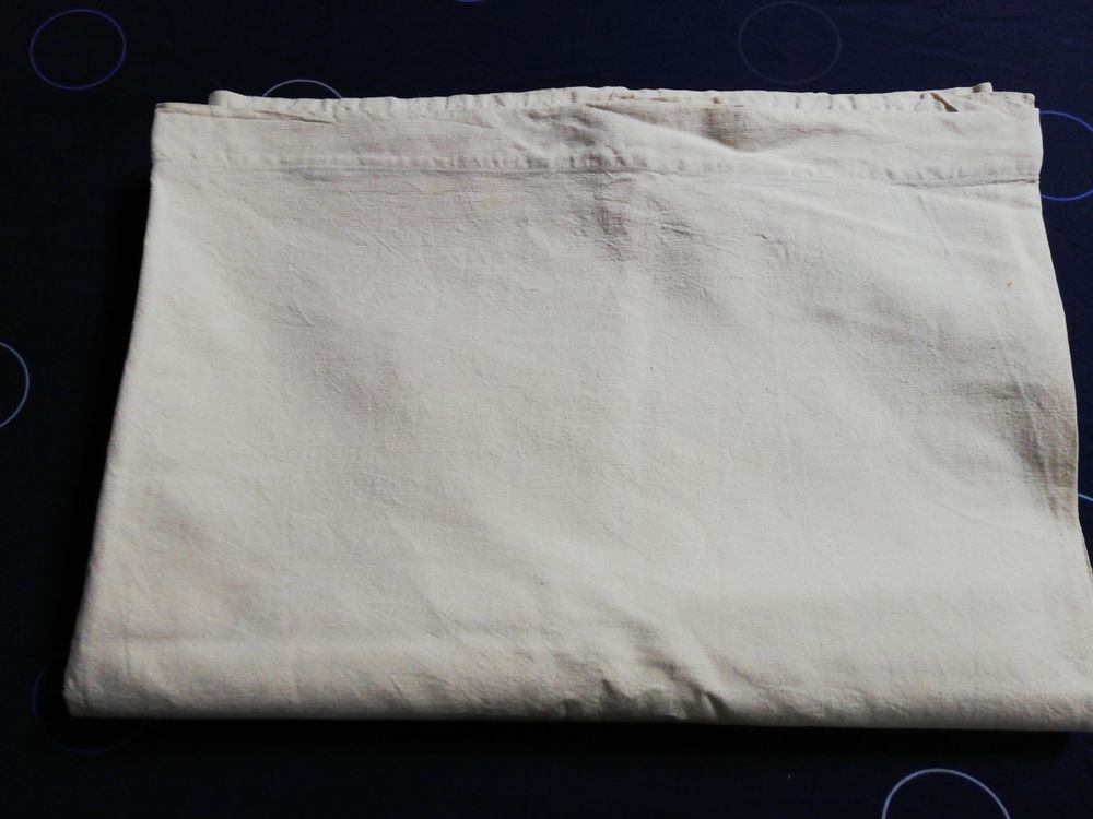 GRAND drap ancien du dessus/toile m&eacute;tis &eacute;cru/285 x 202cm Dcoration