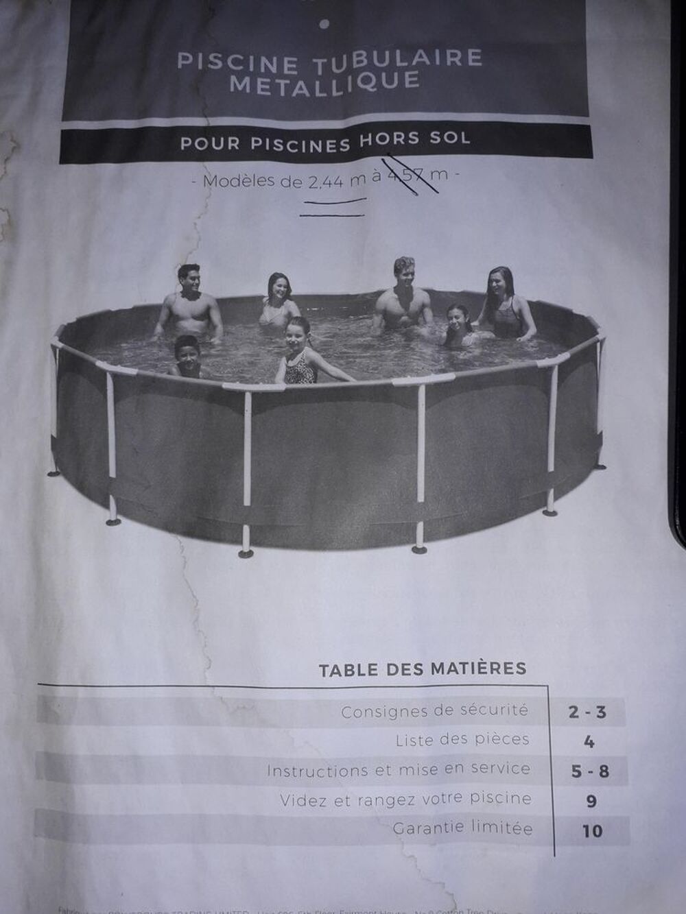 piscine octogonale 2.44 sur 2.44 cm Jardin