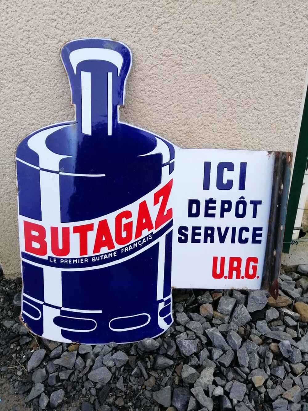Plaque &eacute;maill&eacute;e Butagaz 