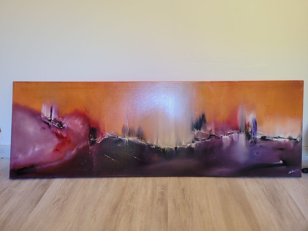 Magnifique toile peinture &agrave; l'huile et acryliques Décoration