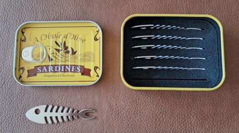 Set de 6 pics ap�ritif sardines en forme d'ar�te de poisson 5 Carnon Plage (34)