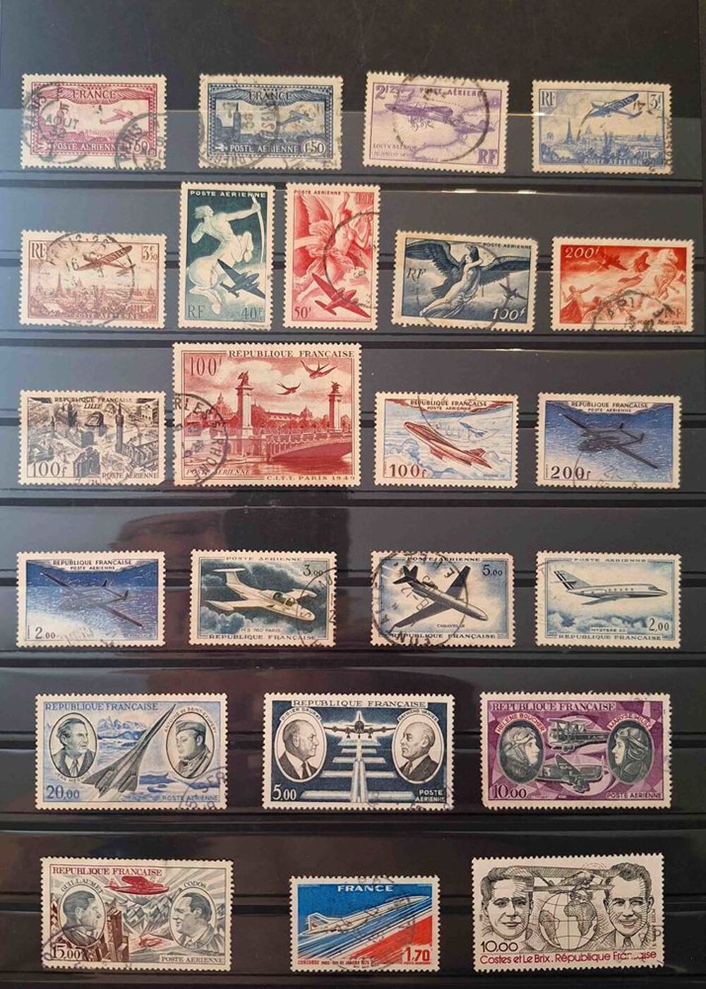 S&eacute;rie de timbres de collection de France A 