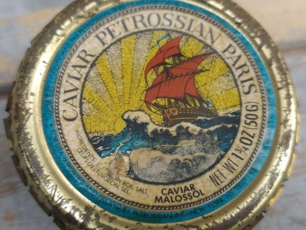 Ancienne Boite Publicitaire Caviar Petrossian Paris Malossol 