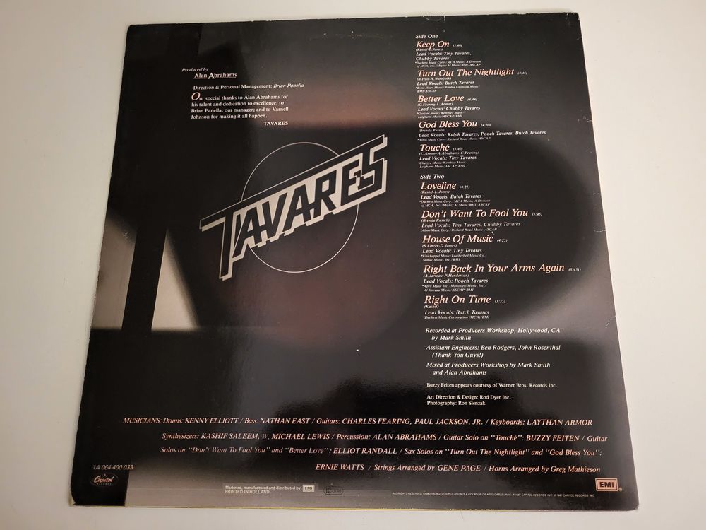 LP Tavares Loveline VG++ CD et vinyles