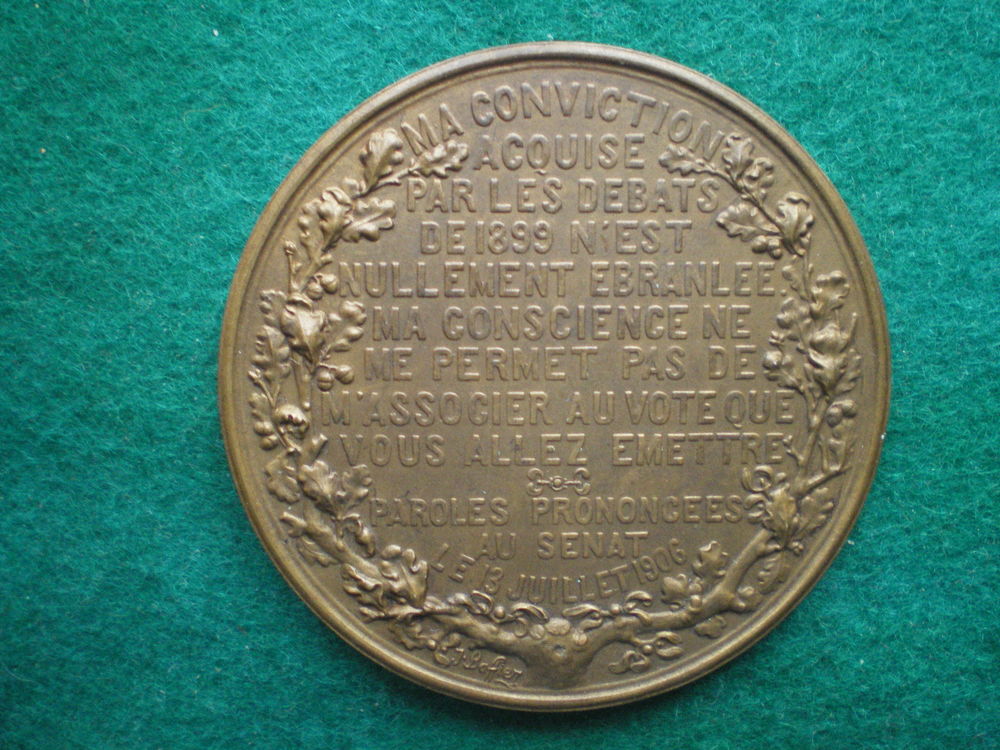 M&eacute;daille du G&eacute;n&eacute;ral MERCIER - Proc&egrave;s DREYFUS. 