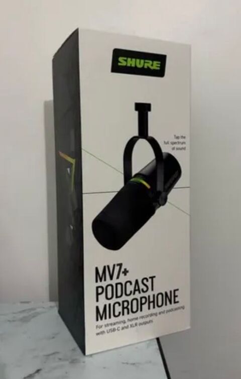 Microphone mv7+ neuf , jamais utiliser ni sortie du carton, trs bonne affaire, vendu 350 en magasin dans le mme tat 285 Lyon (69)