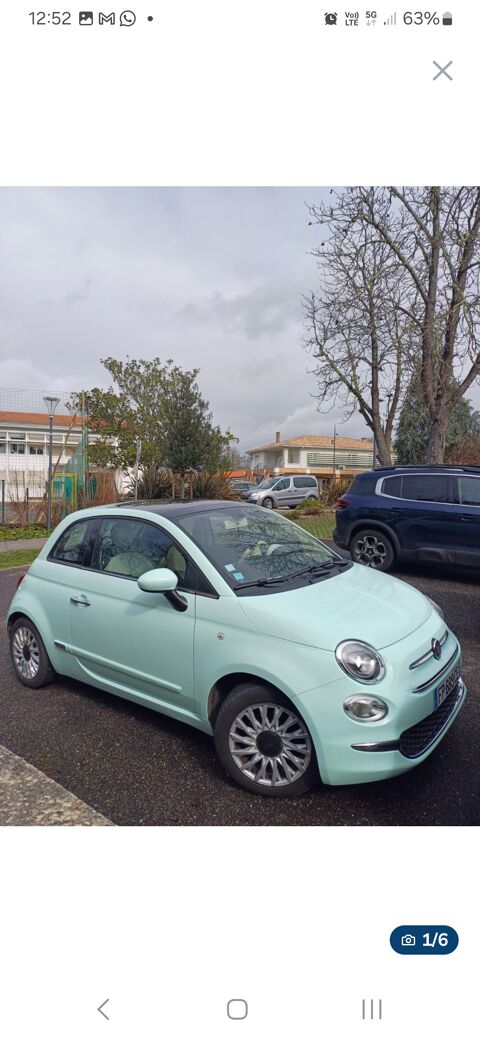 Fiat 500 1.2 69 ch Eco Pack S/S Lounge 2020 occasion Agen 47000