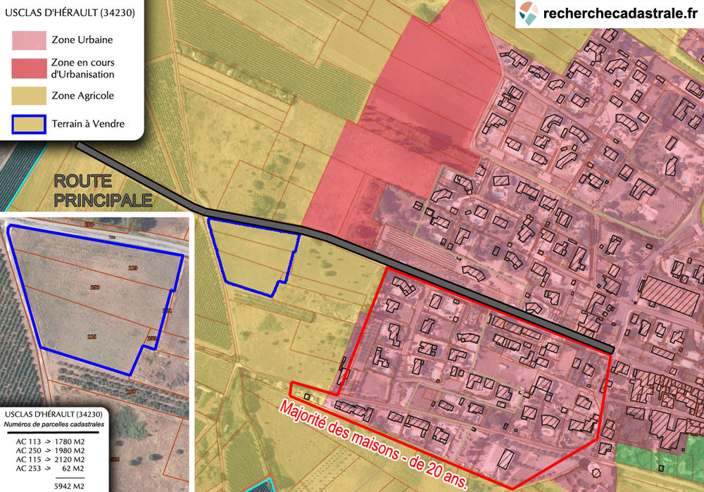 Vente Terrain Terrain de 6000 M2 (34230 Usclas d'Hérault) Usclas-d'hérault