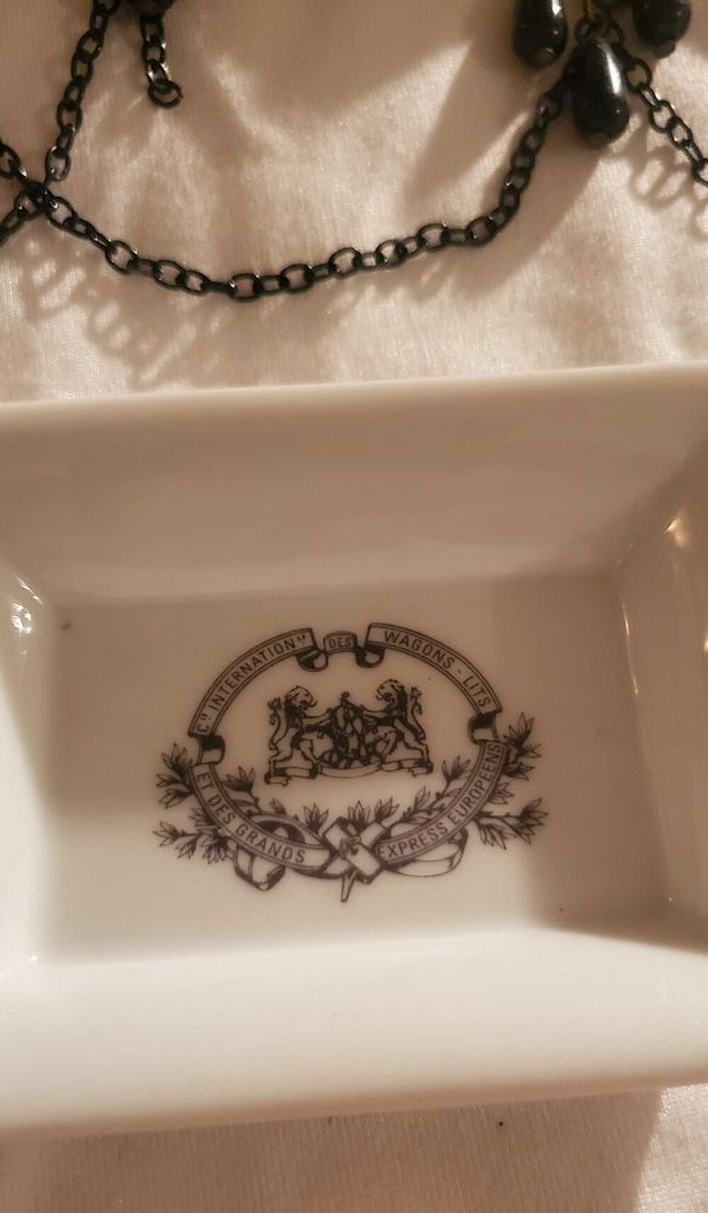 €&cent; Paire de vide-poches / coupelles Orient-Express Compagnie des Wagons-Lits 