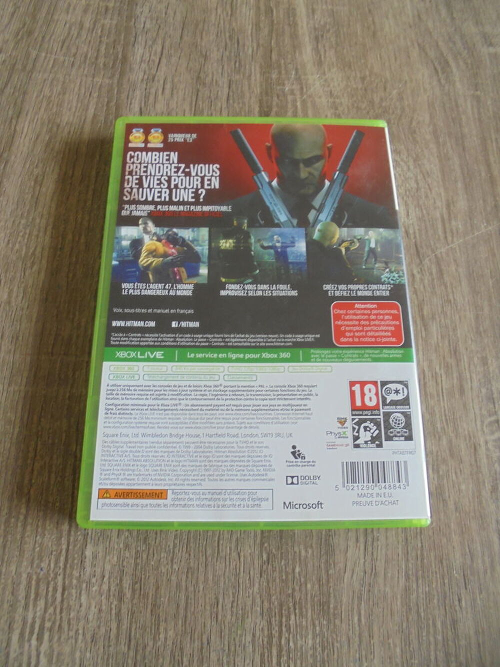 Jeu XBOX 360 "Hitman". Consoles et jeux vidéos