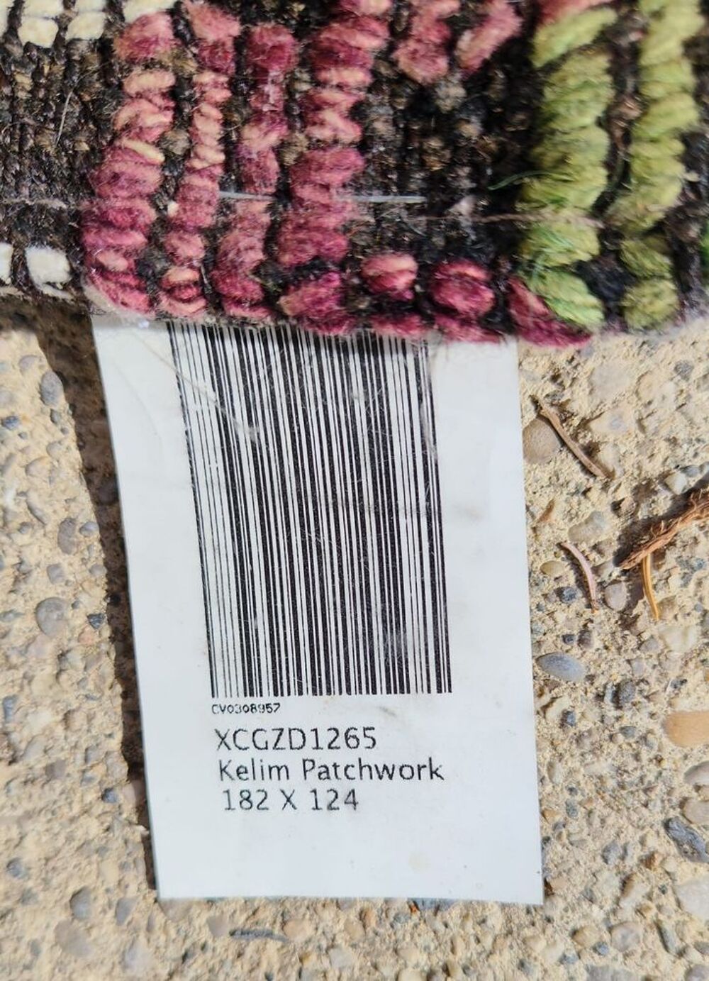 Tapis Kelim Patchwork multicolore, 182 x 124 cm Décoration