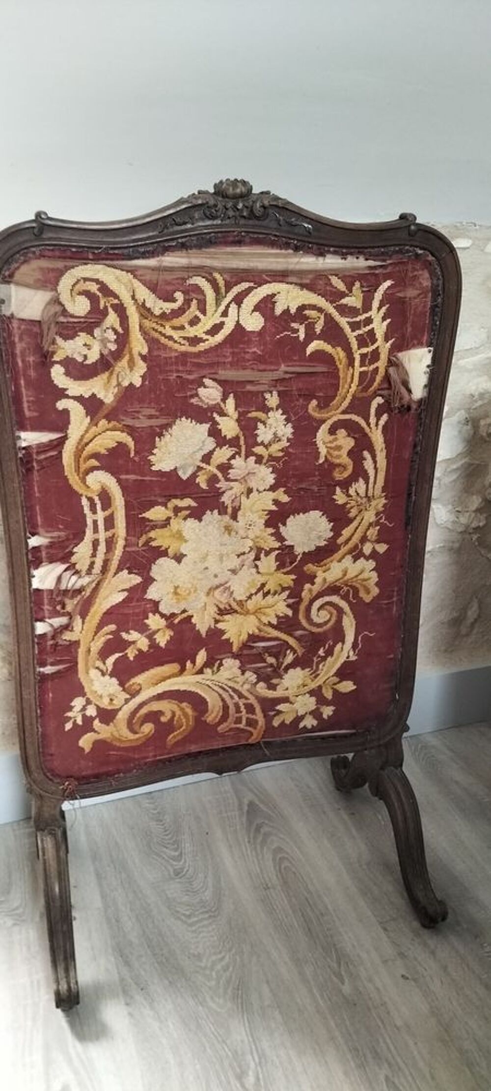 PARAVENT LOUIS XV &agrave; r&eacute;nover le tissu Décoration