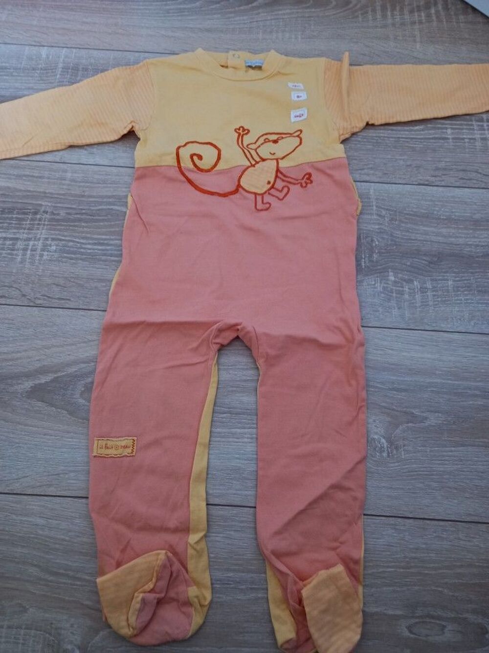 Pyjama coton jaune et orange In Extenso 2 ans Vêtements enfants