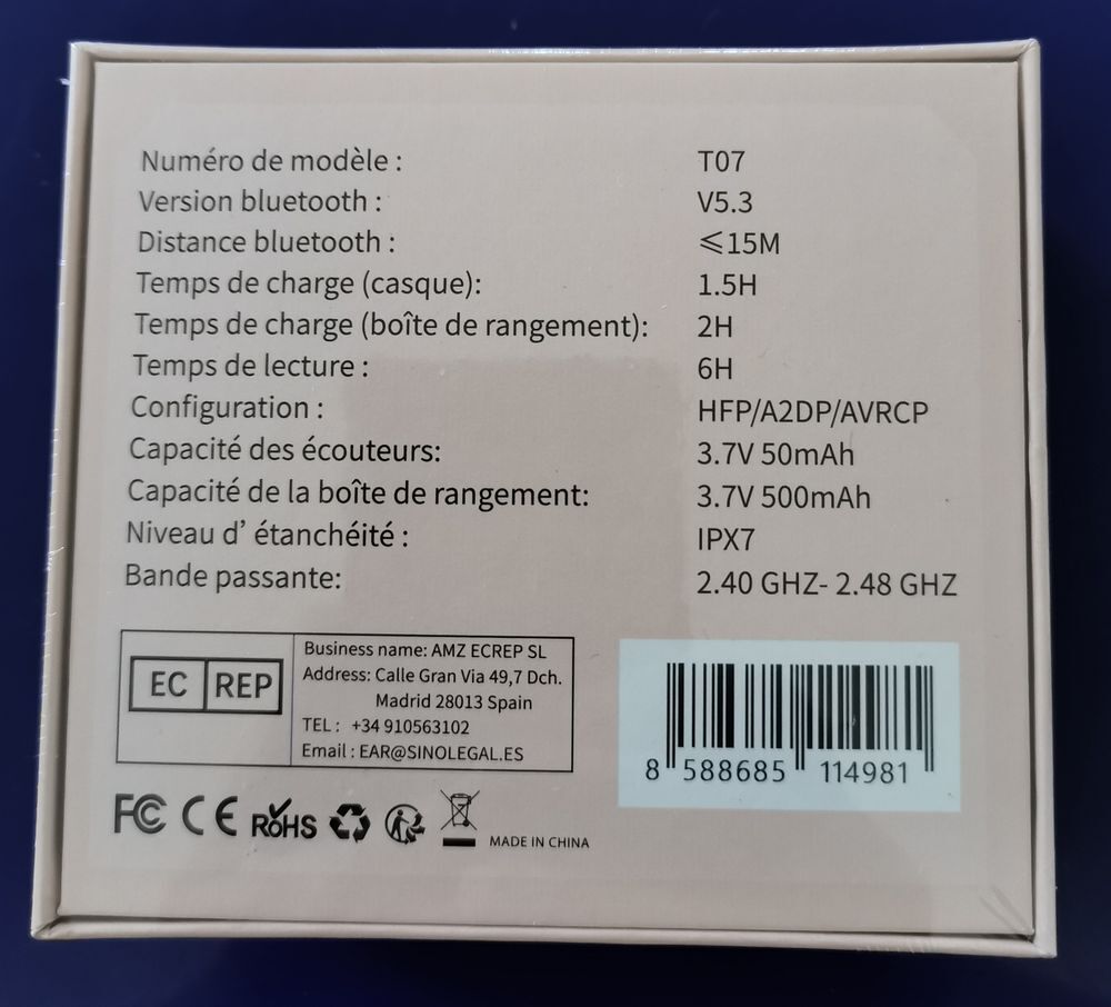 &Eacute;COUTEURS BLUETOOTH IPX7 Audio et hifi